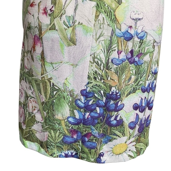 Molly Bracken White Floral Shift Dress Short Sleeve Pockets Small - Picture 12 of 15